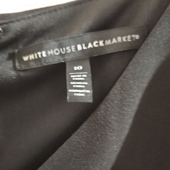 White House Black Market Black Long Sleeve Dress - Picture 2 of 3